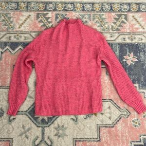 Pink loft turtle neck sparkly sweater size small